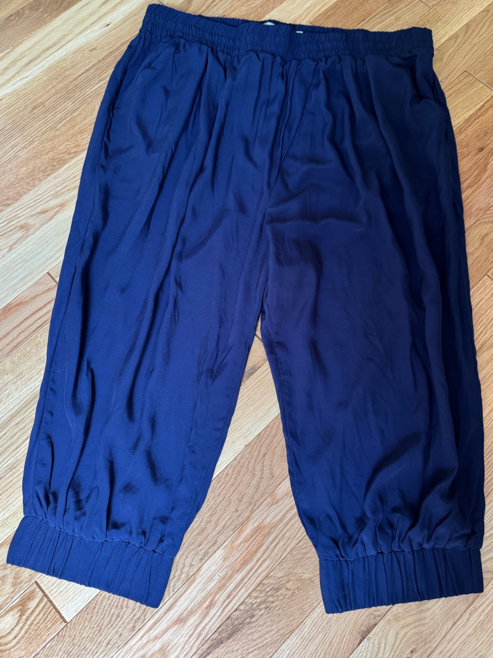 Obi New Zealand Size 18 Navy Balloon Harem Pants Lagenlook Viscose